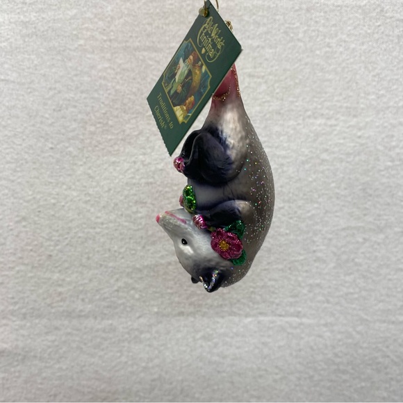 Old World Christmas Blossom Opossum Glass Blown Christmas Tree Ornament Fun - Picture 7 of 14